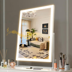 Hansong miroir de beauté avec lumière LED et bouton tactile pour un usage précis