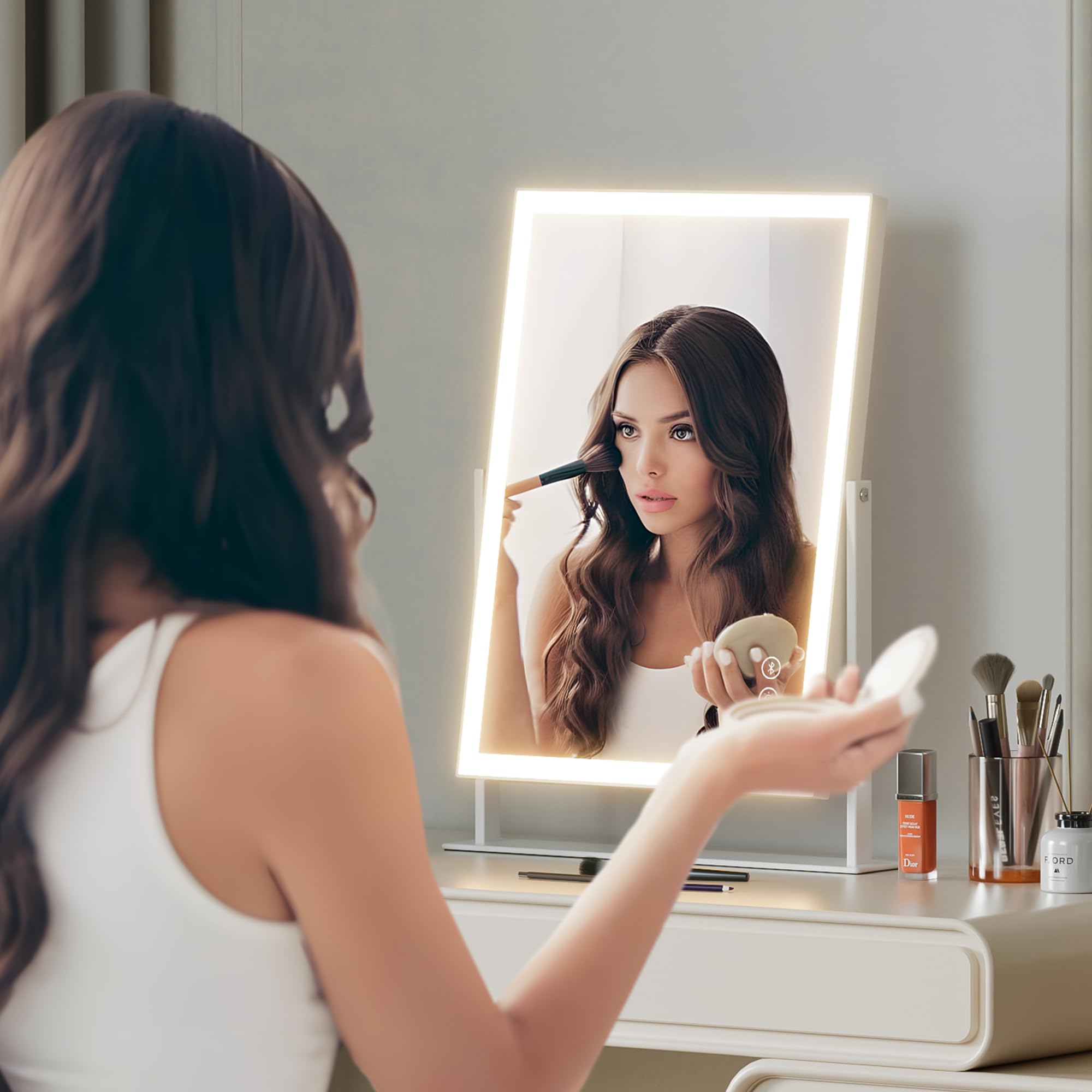 Hansong miroir de beauté en rotation à 360 degrés pour ajuster l’angle