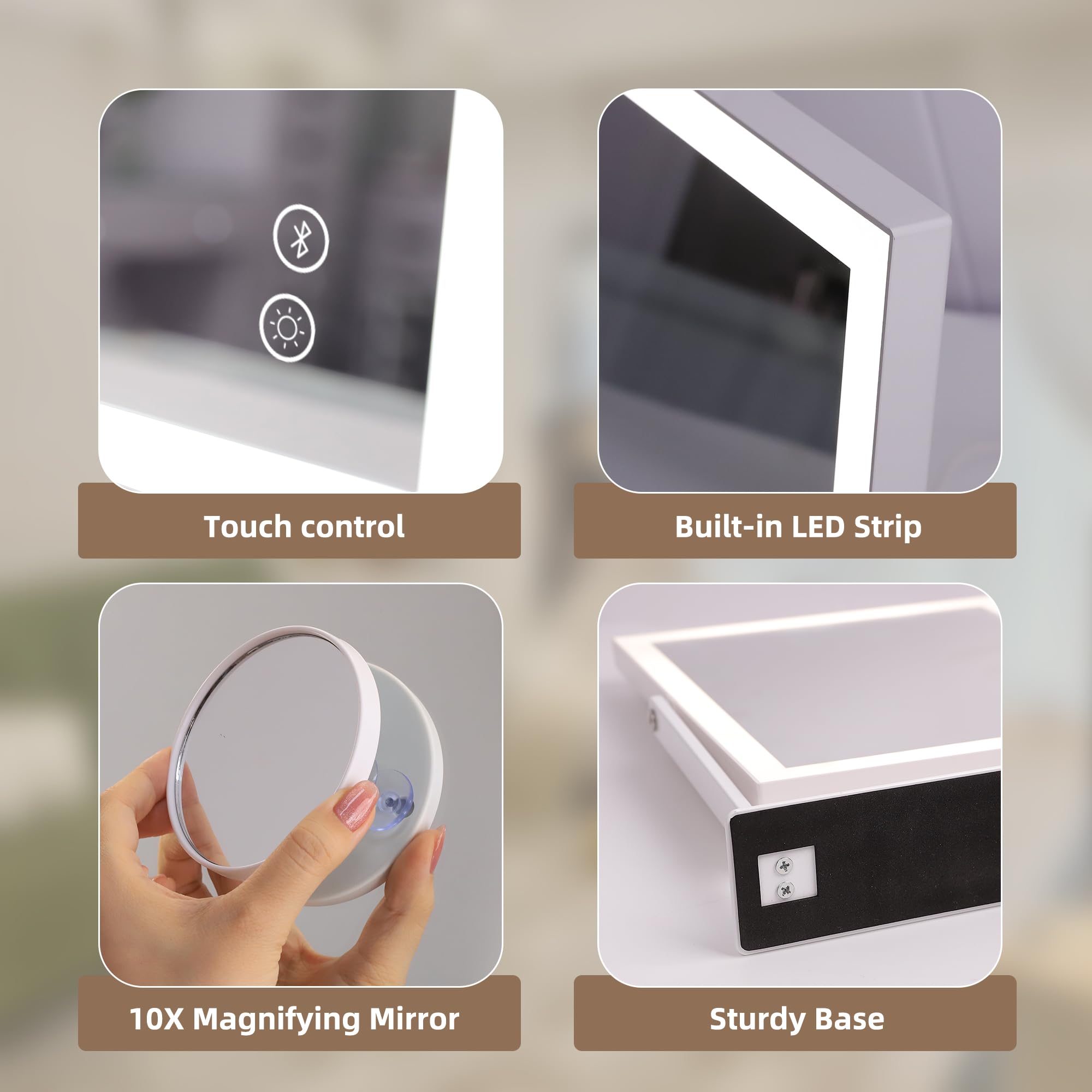 Hansong Miroir Vanity, cadeau idéal pour les passionnées de beauté