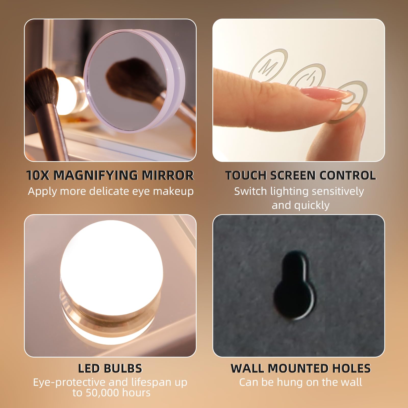 Hansong : loupe 10x amovible pour les détails précis.