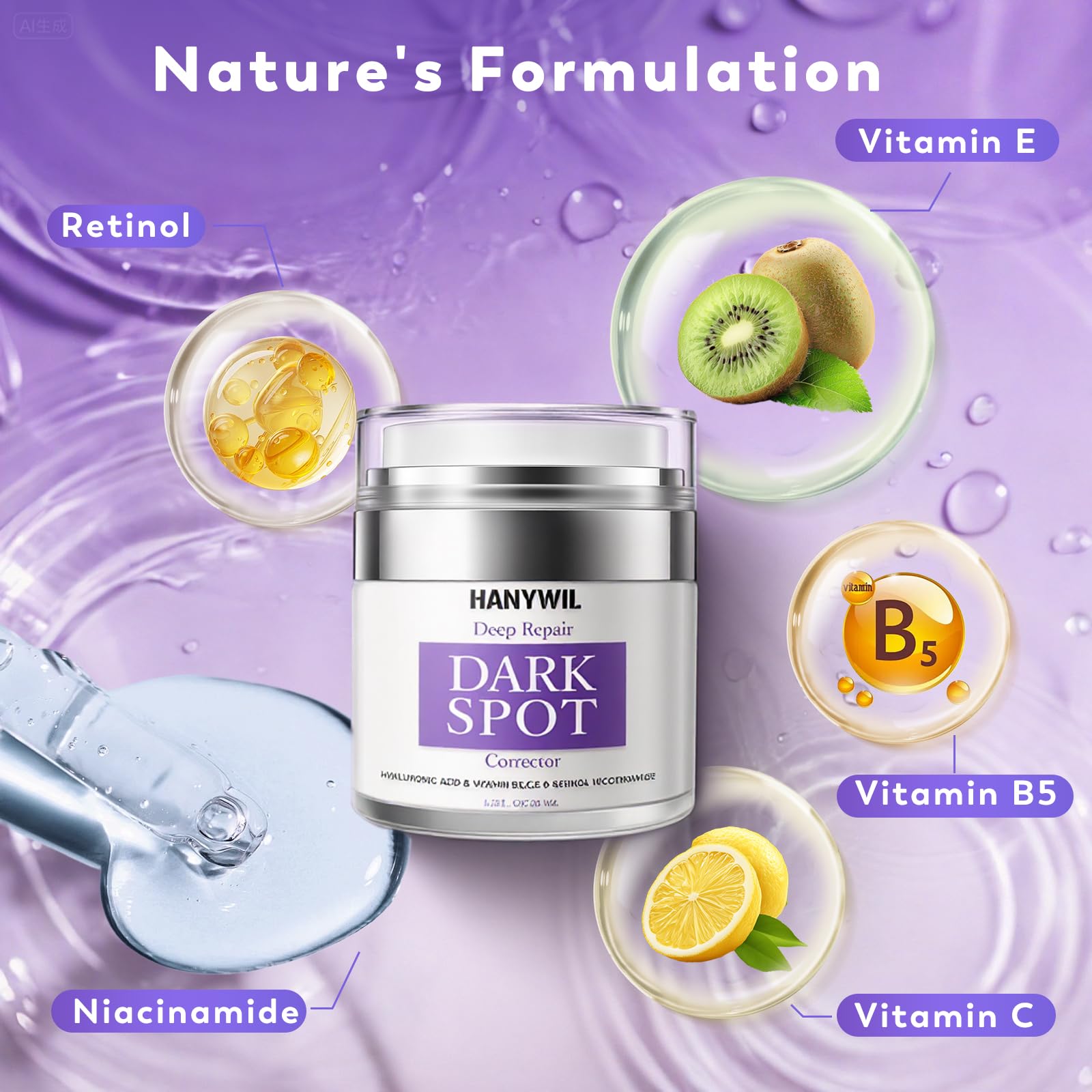 Crème hydratante HANYWIL pour taches du visage.
