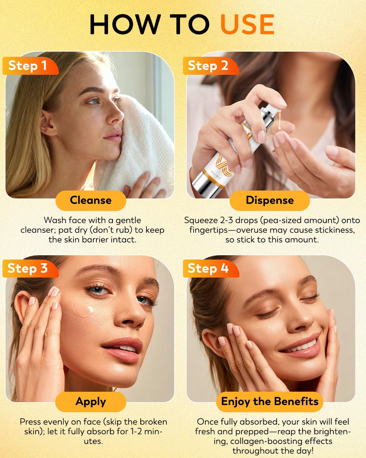 HANYWIL Sérum: texture lumineuse qui pénètre rapidement et hydrate durablement.