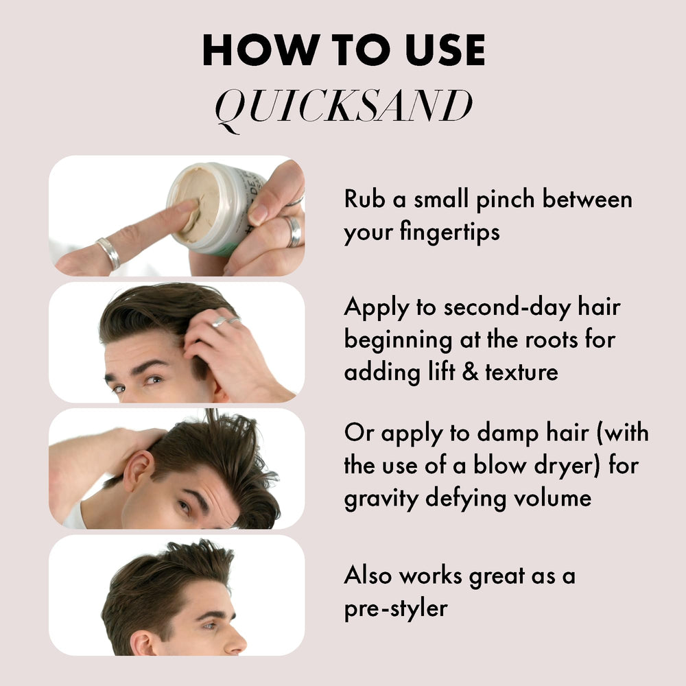 Volume cheveux – Quicksand donne densité et maintien sans compromis.