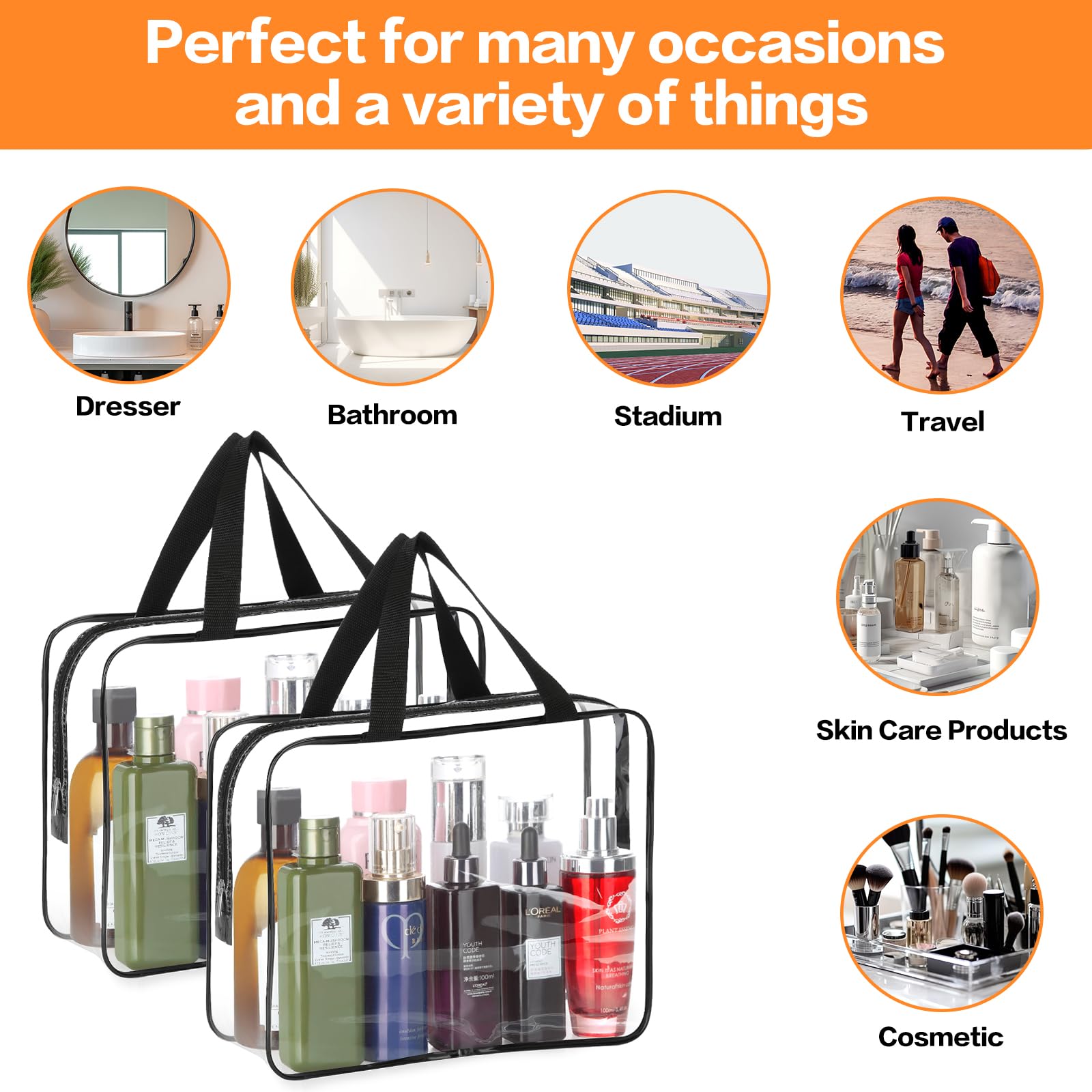 HAOGUAGUA sac plage transparent – idéal pour le sable et l'eau lors des sorties