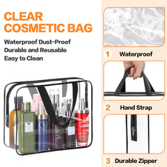 HAOGUAGUA trousse maquillage transparente – rangement clair et accès rapide