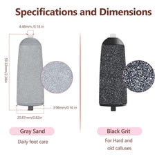 Têtes Haootadiy Pedi grains grossiers pour callosités tenaces