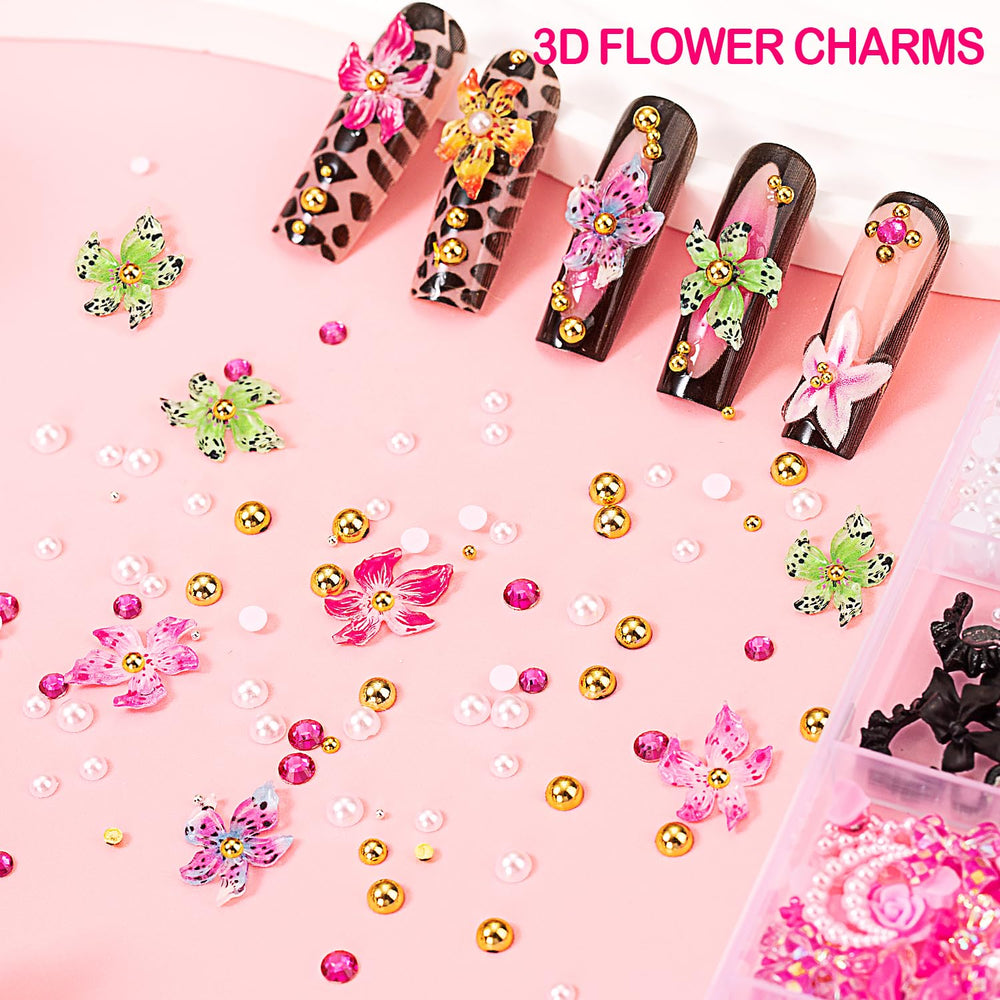 Charms 3D fleur à pétales Haozher pour motifs délicats.