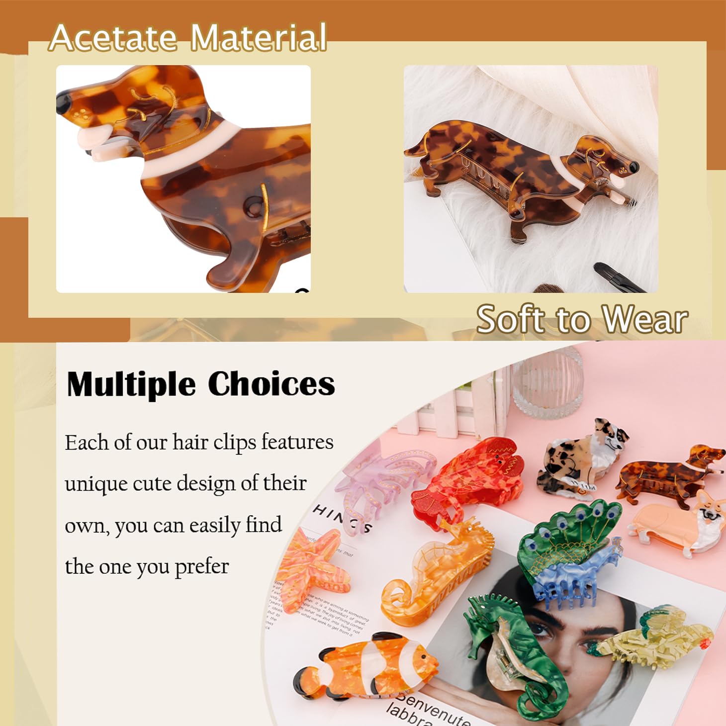 Barrette Hapdoo cadeau Noël teckel, idée parfaite pour les fans d’animaux