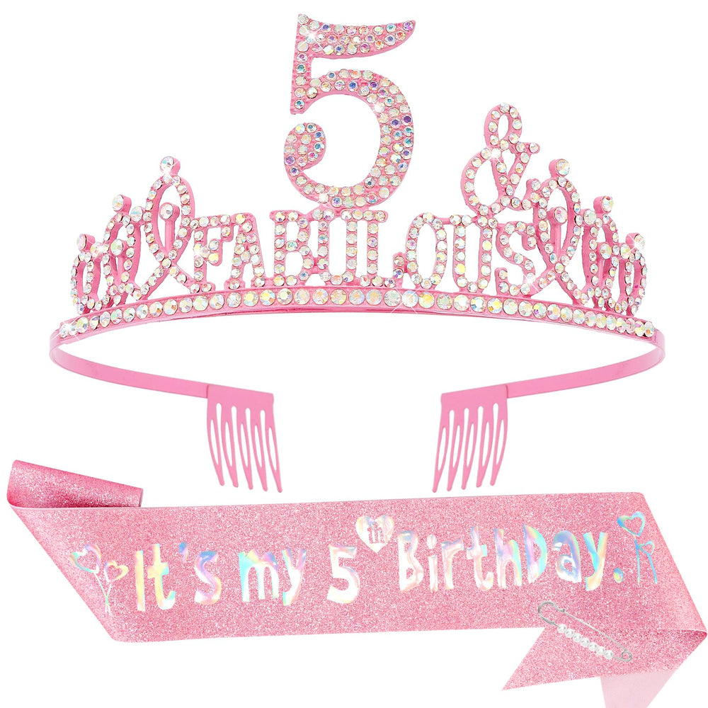 Hapdoo couronne princesse 5 ans, design étincelant pour fête mémorable.