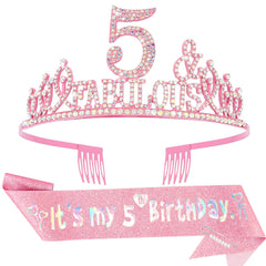 Hapdoo couronne princesse 5 ans, design étincelant pour fête mémorable.