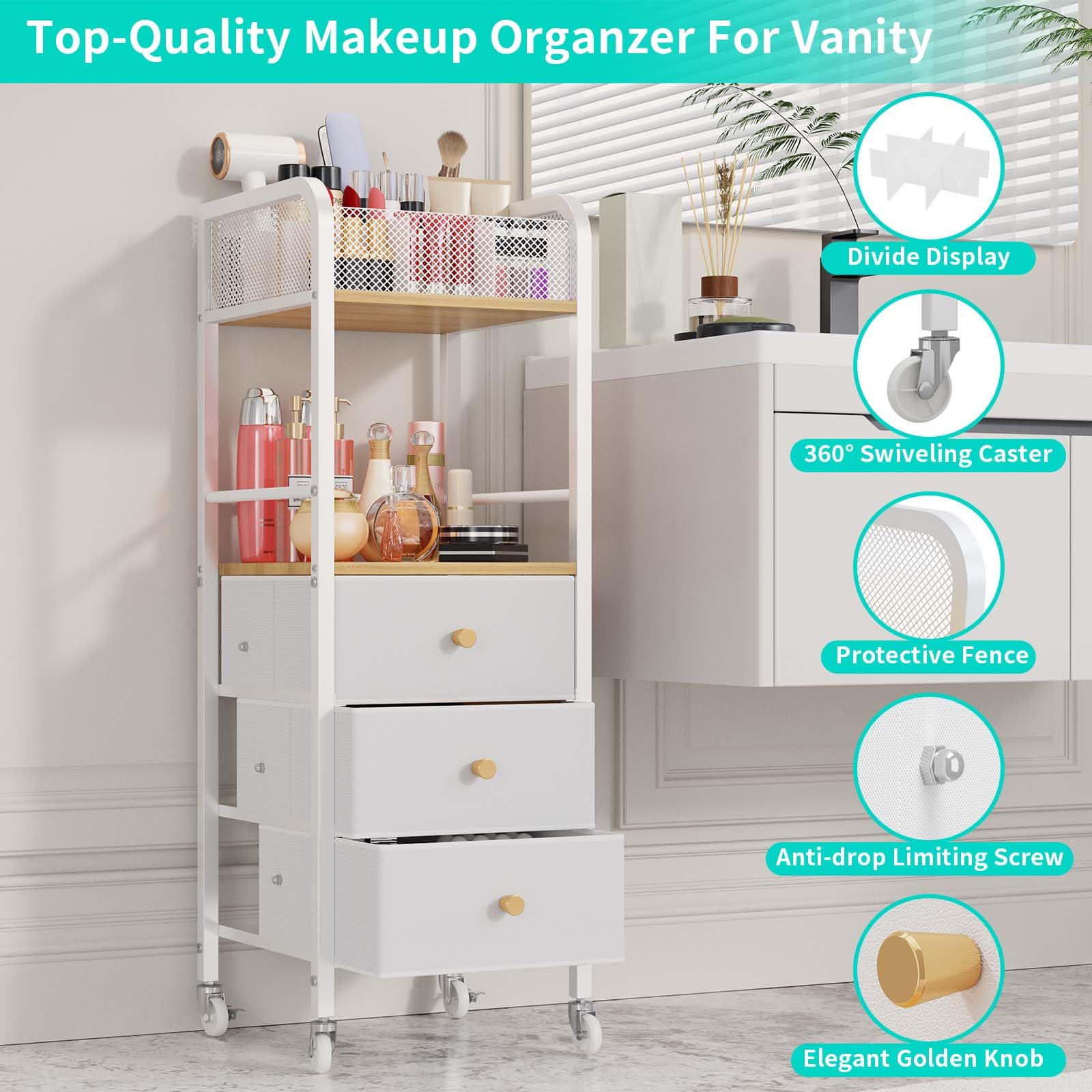 Design blanc bois naturel HapiRm pour salle de bains ou dressing