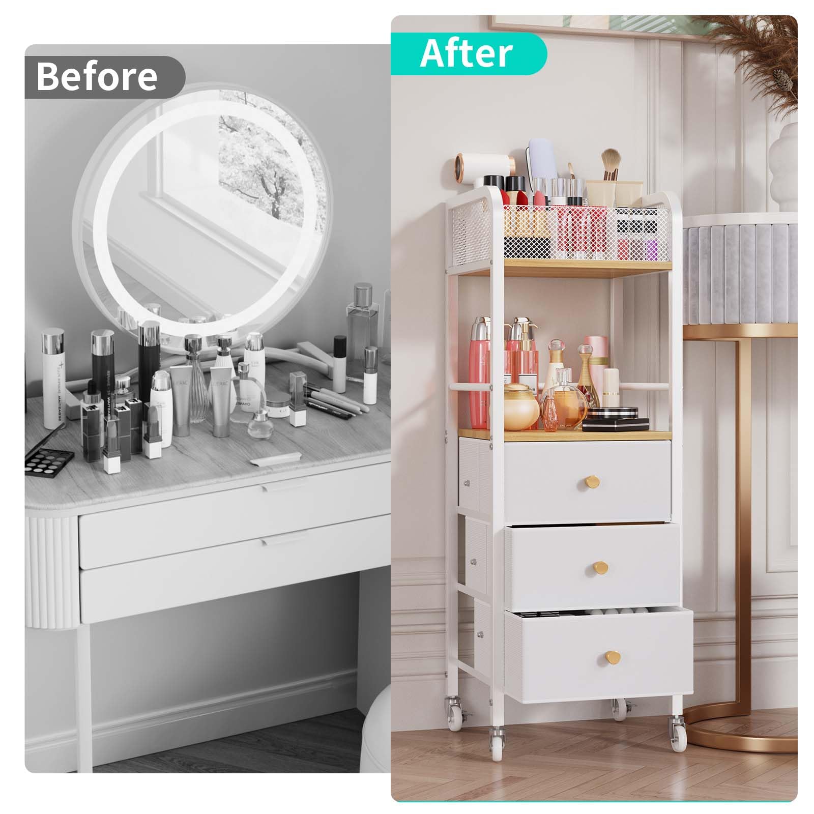 Rangement accessoires cheveux et bijoux HapiRm élégant et pratique