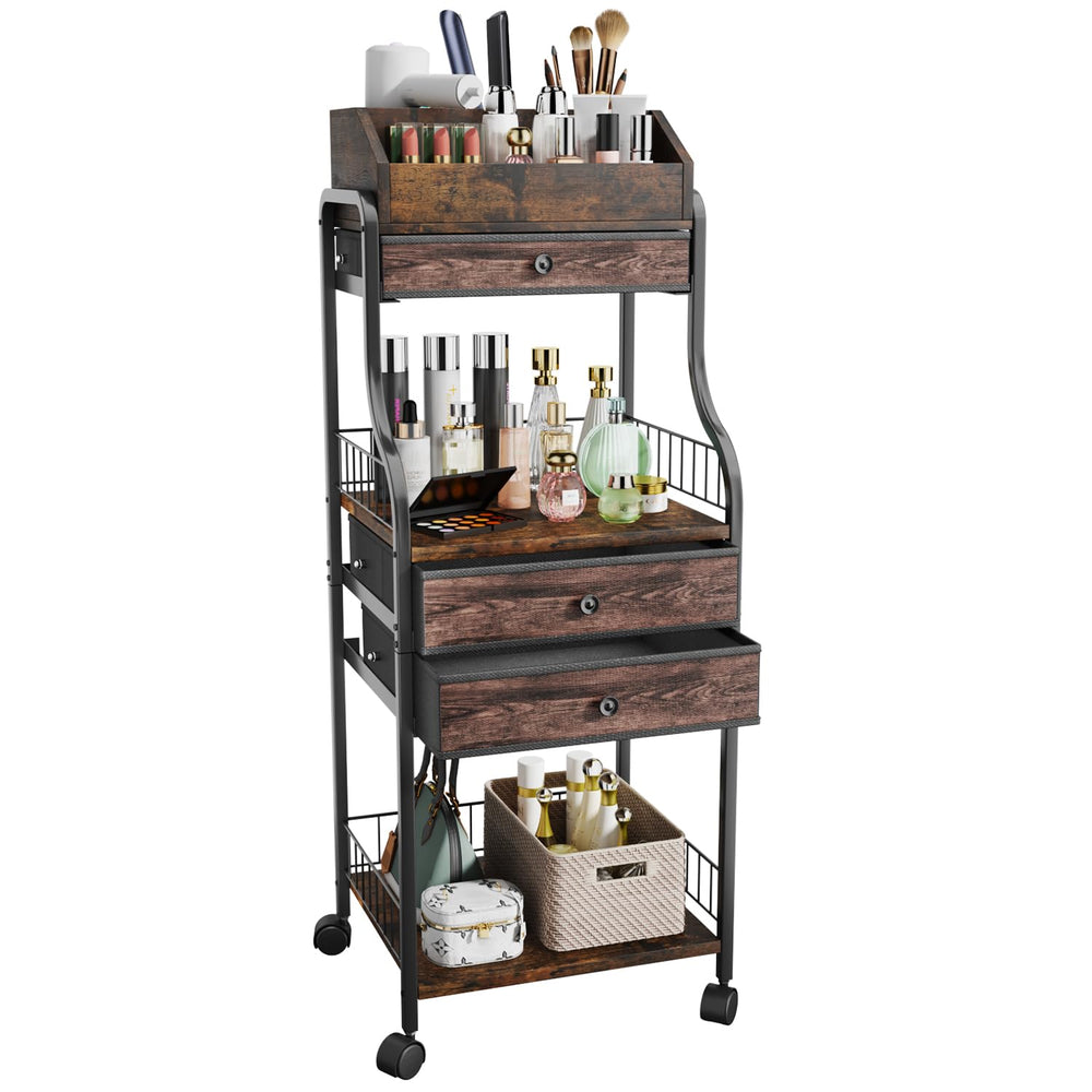 HapiRm vanité-sol: Organisateur tiroirs pour maquillage et soins, rangement pratique.