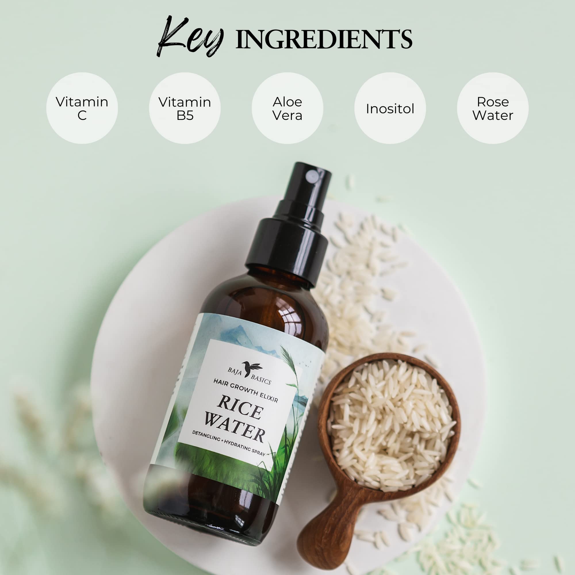 HAPPIE HUMMINGBYRD – étiquette montrant l’eau de riz fermentée.