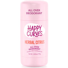 HAPPY CURVES Déodorant tout-corps: bouteille visible, parfum durable.