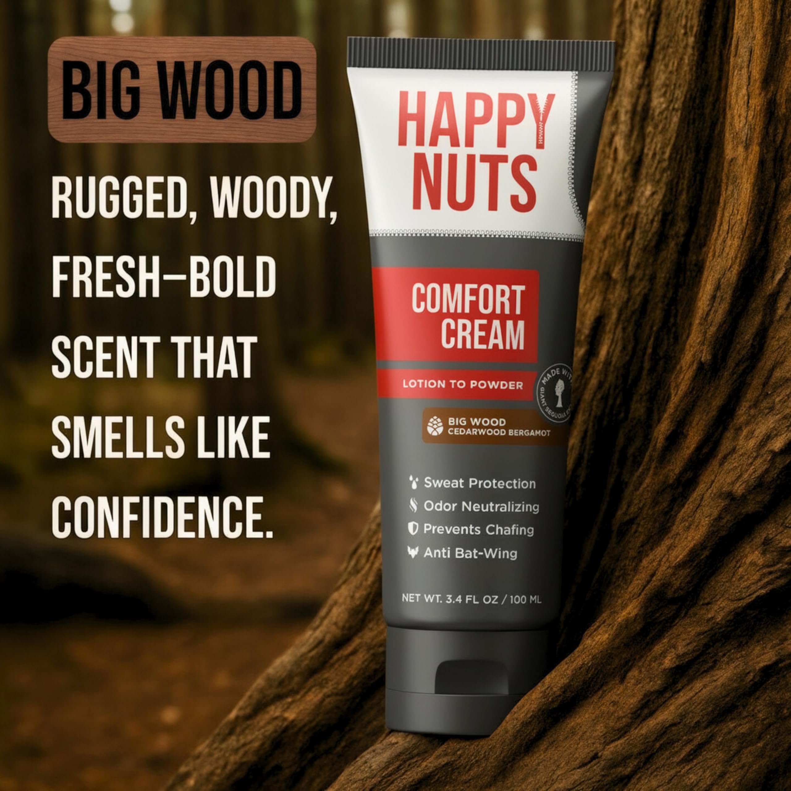 Happy Nuts Contrôle odeur et sueur tout au long de la journée.