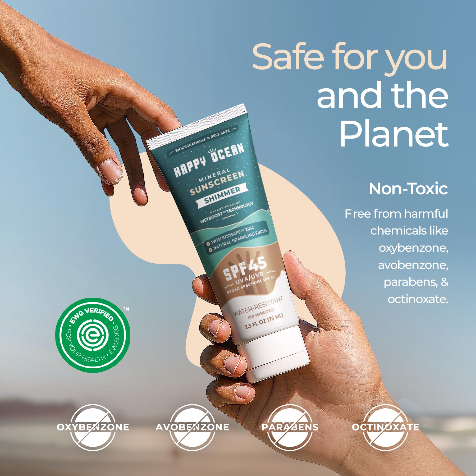 Happy Ocean SPF45, zoom sur l oxyde de zinc non-nano et protection UV
