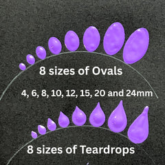 Happy Dotting Company – ensemble de 8 tailles ovales pour la créativité.