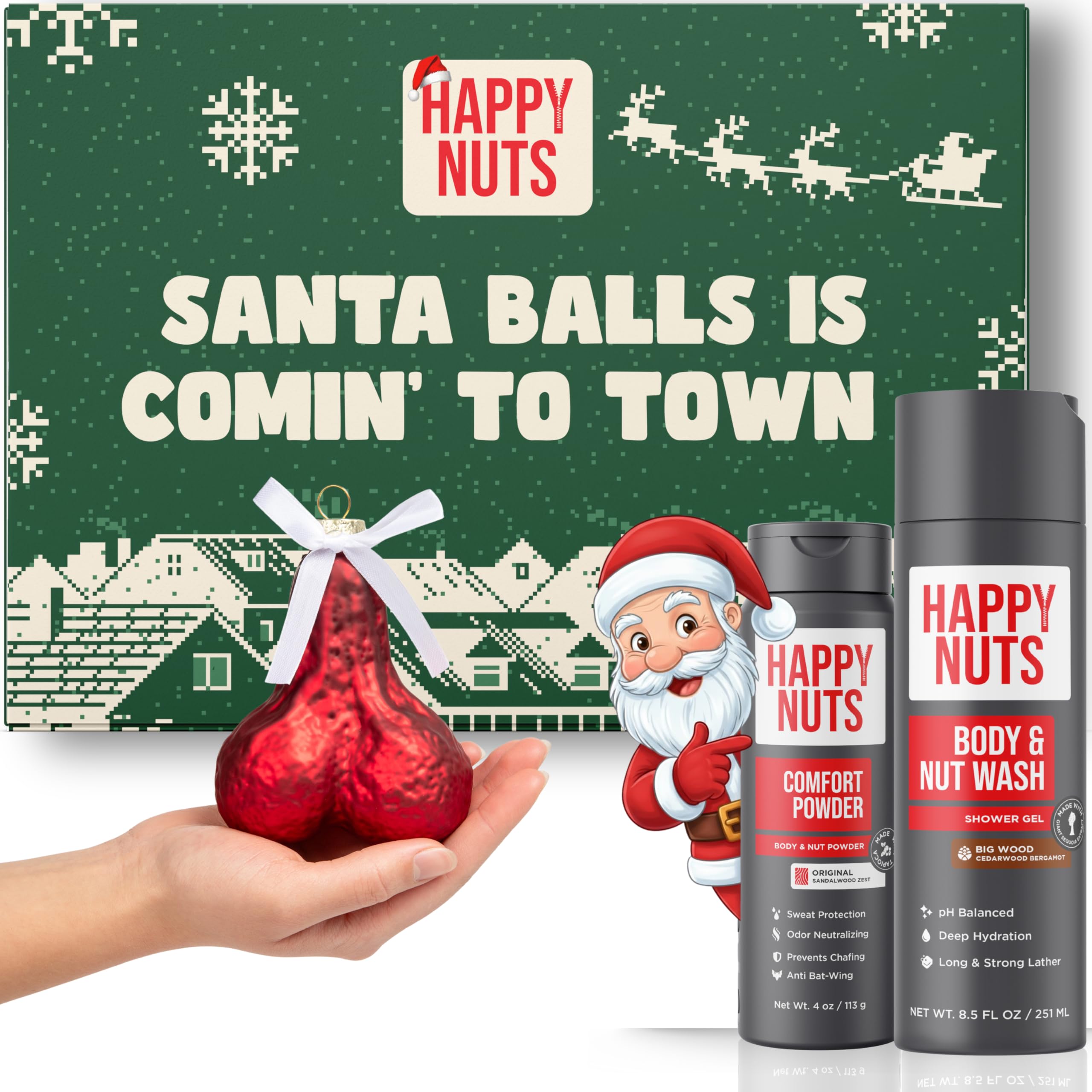Happy Nuts Comfort Powder dans son pot, apporte confort et fraîcheur au quotidien.