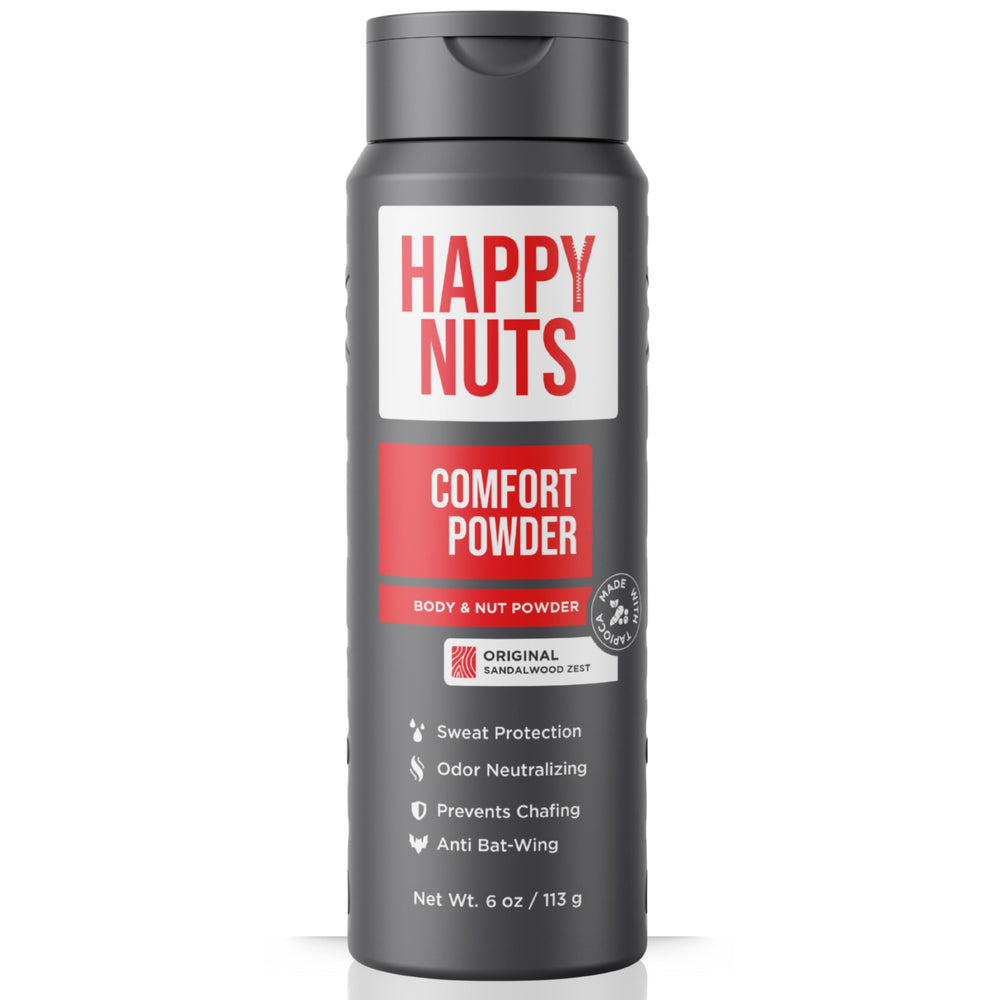 HAPPY NUTS Poudre Confort: bouteille pour une fraîcheur durable tout au long de la journée.