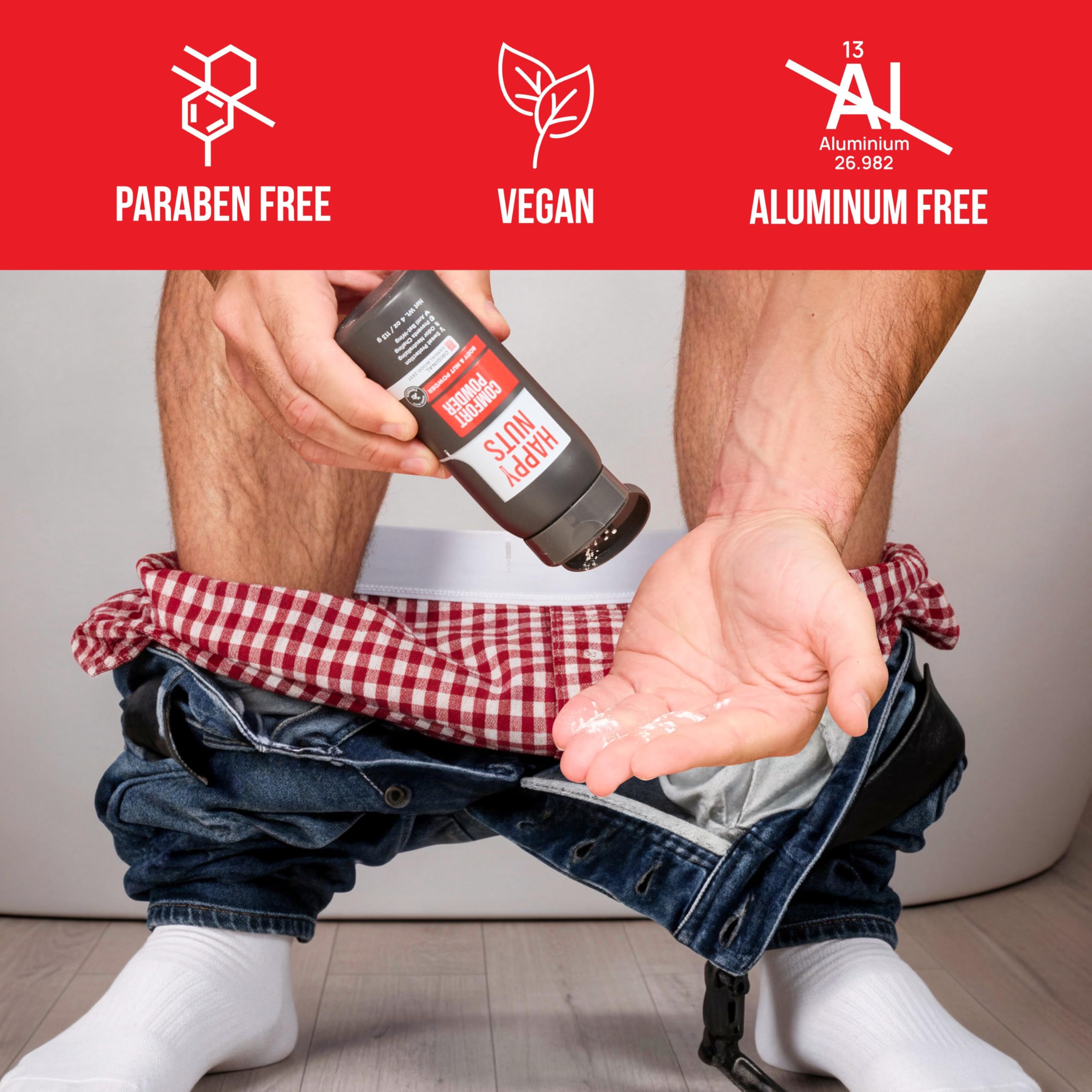 Ingrédients naturels: sans talc, sans aluminium, sans parabènes, vegan et sans gluten.