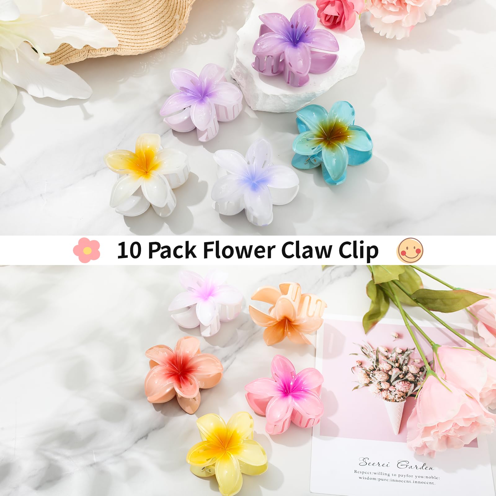 Pinces cheveux HapTime Plumeria cadeau idéal pour fêtes et occasions