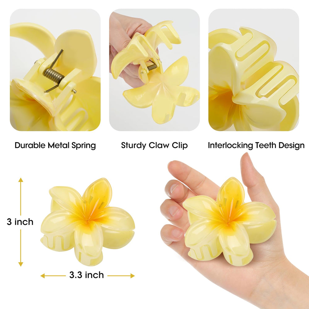 Pinces cheveux HapTime Plumeria violet, couleur chic et maintien sûr