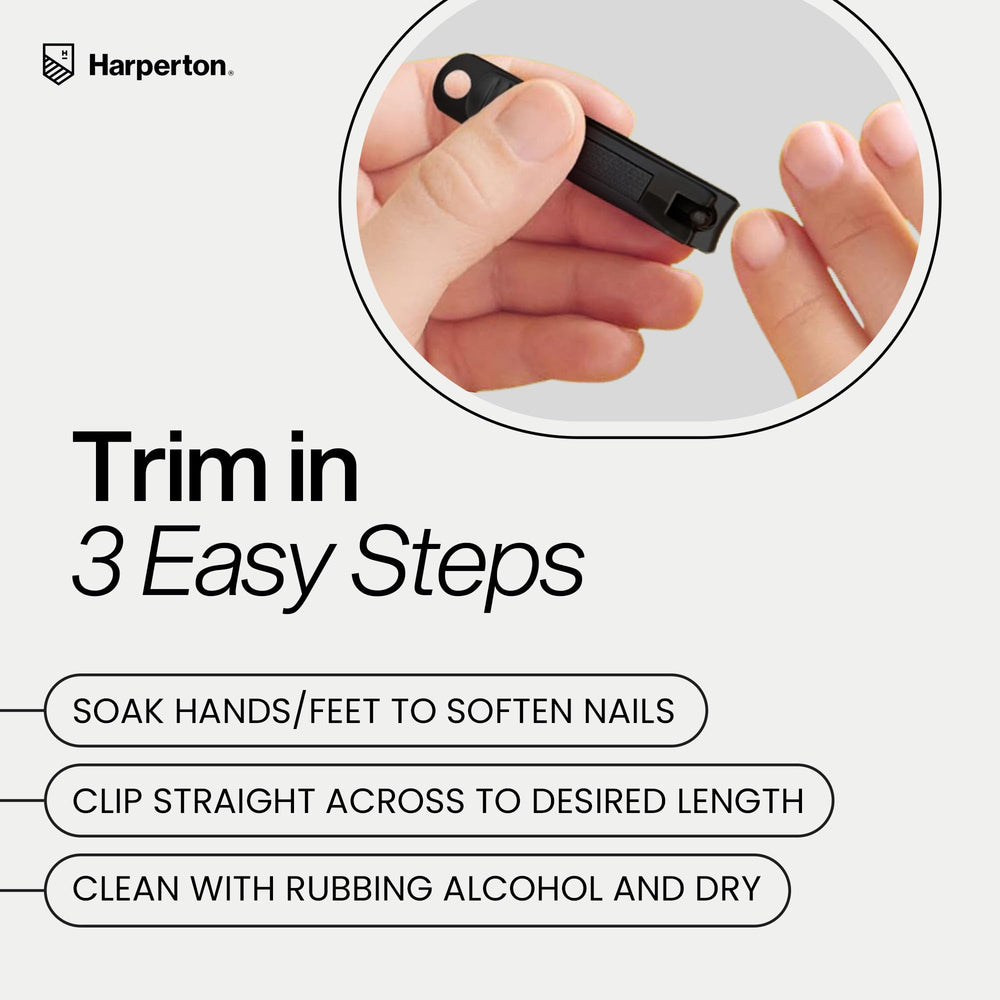 Harperton coupe-ongles pour orteils et doigts séparés — hygiène améliorée.