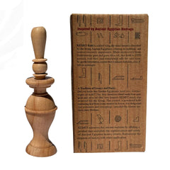 Emballage pharaonique d'HARRAZ Kemet, esthétique artisanale
