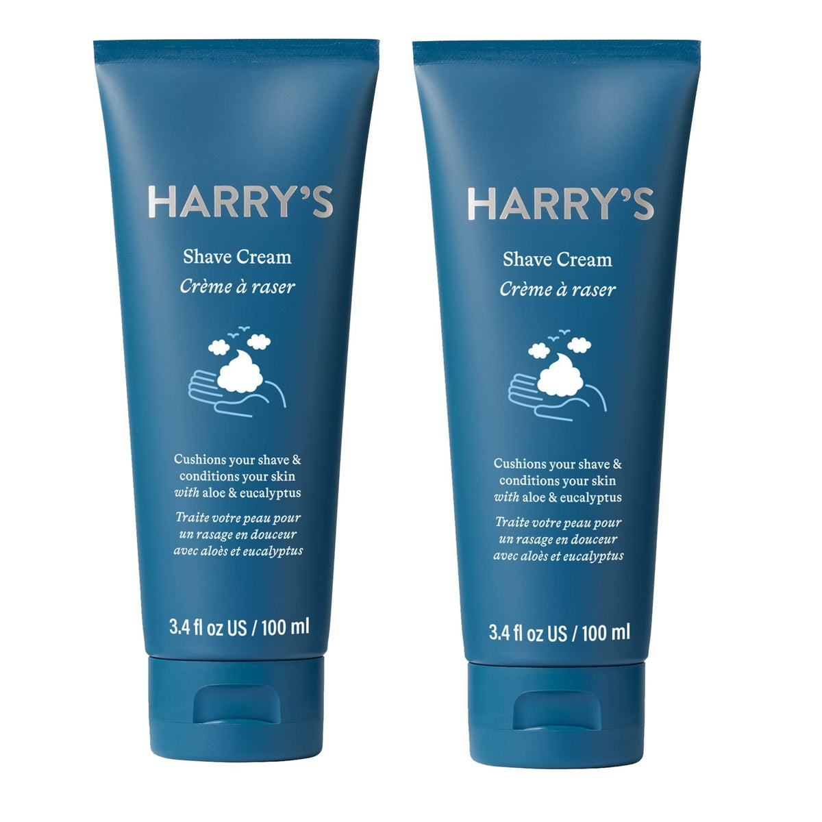 Harry's crème de rasage, tube principal, glisse douce et rafraîchissante.