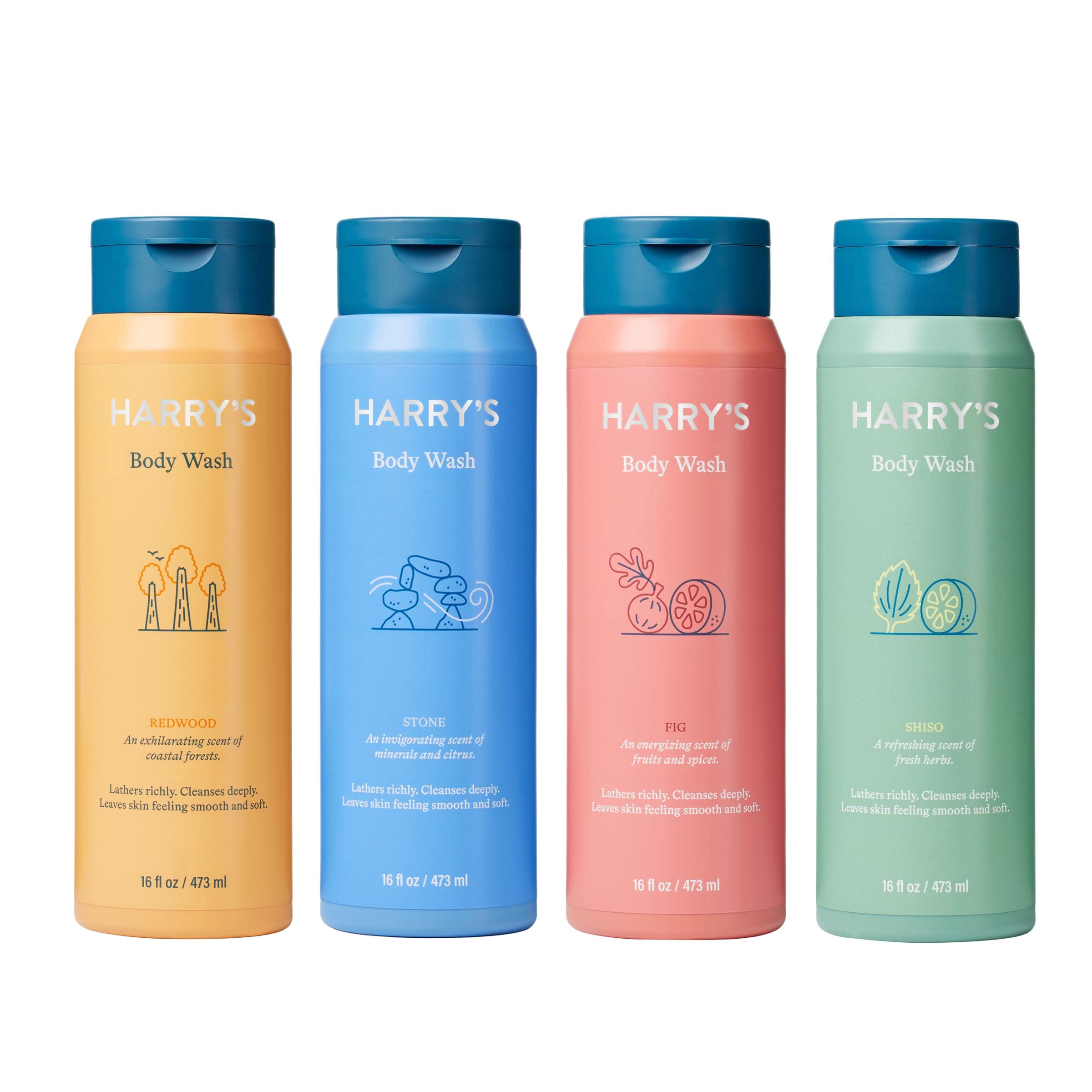 Harry's Redwood bouteille: gel douche masculin au parfum boisé pour démarrer la journée.