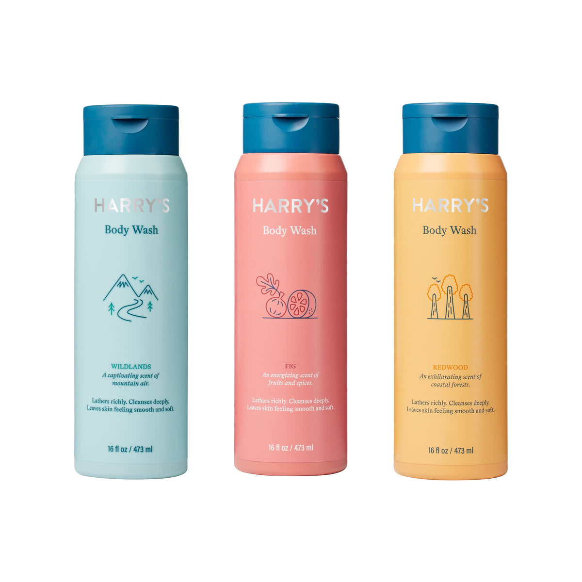 Gel douche Harry's figue en bouteille, parfum doux et hydratant pour la peau
