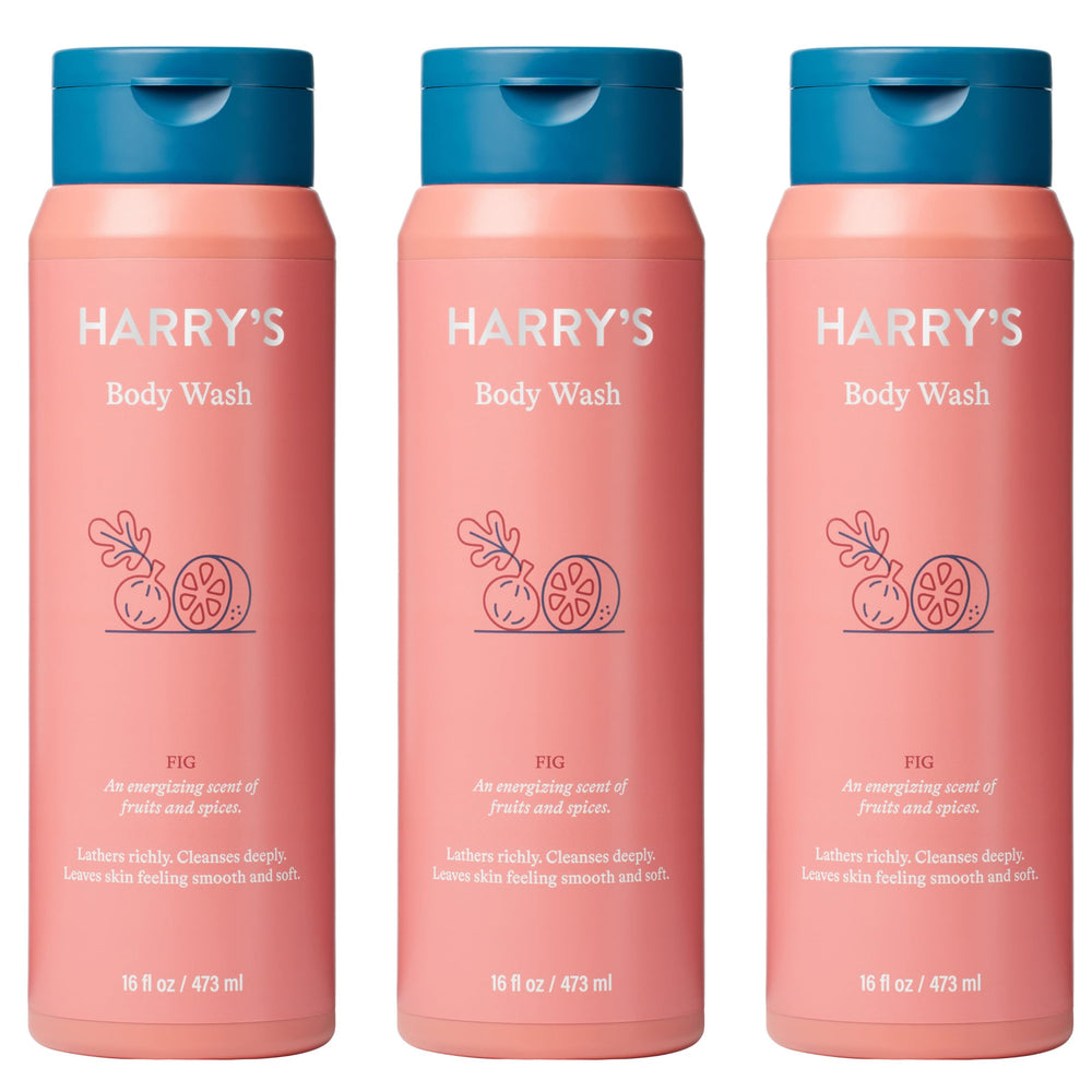 Bouteille Harry's Gel Douche Figue, parfum frais réveillant les sens chaque matin.