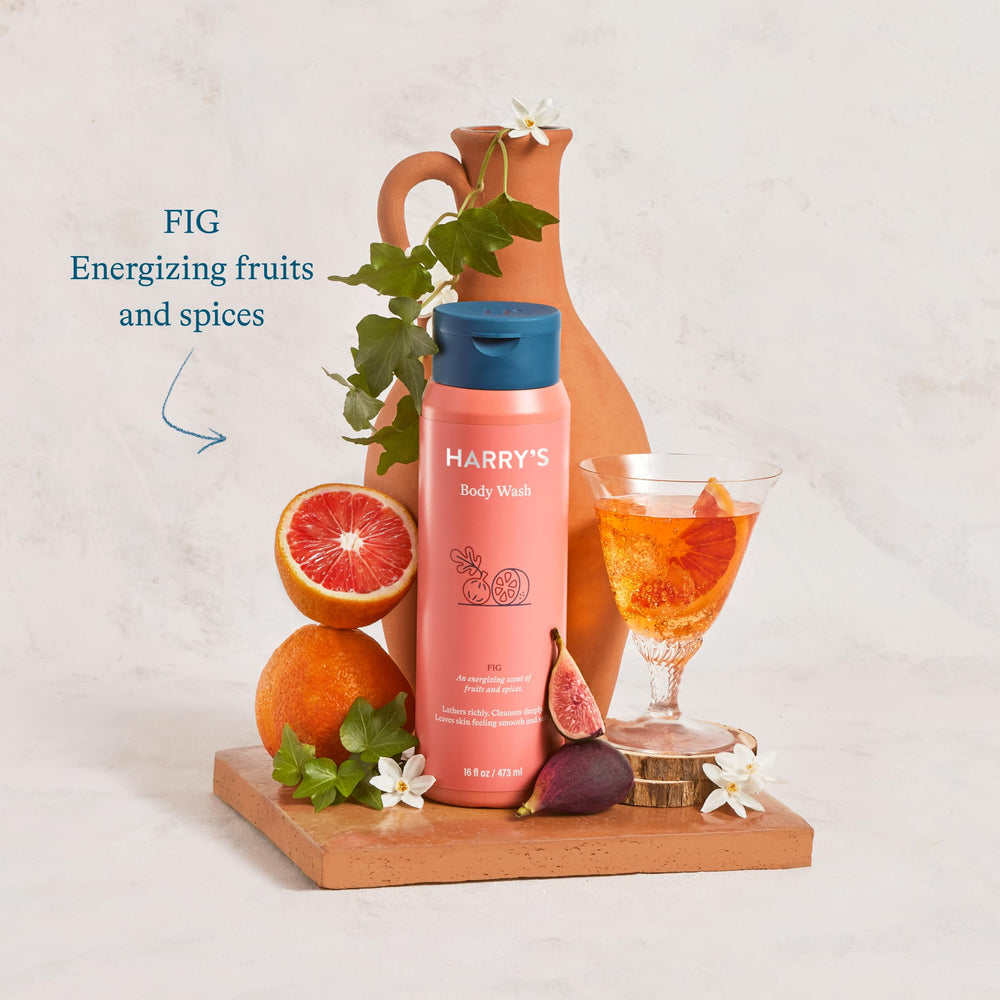 Harry's gel douche figue, sans cruauté et sans tests sur animaux.