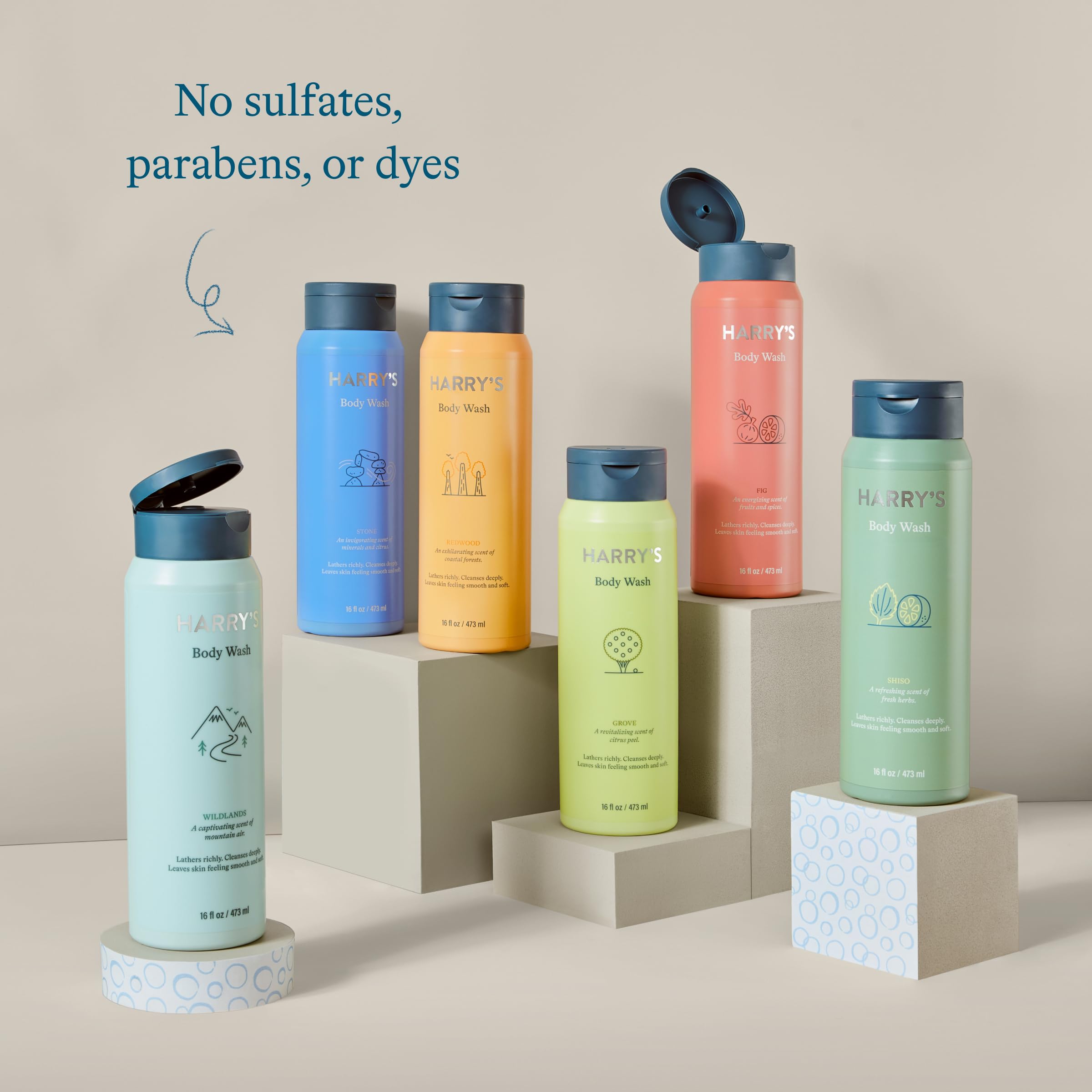 Harry's gel douche figue, idéal après l'entraînement pour se rafraîchir.