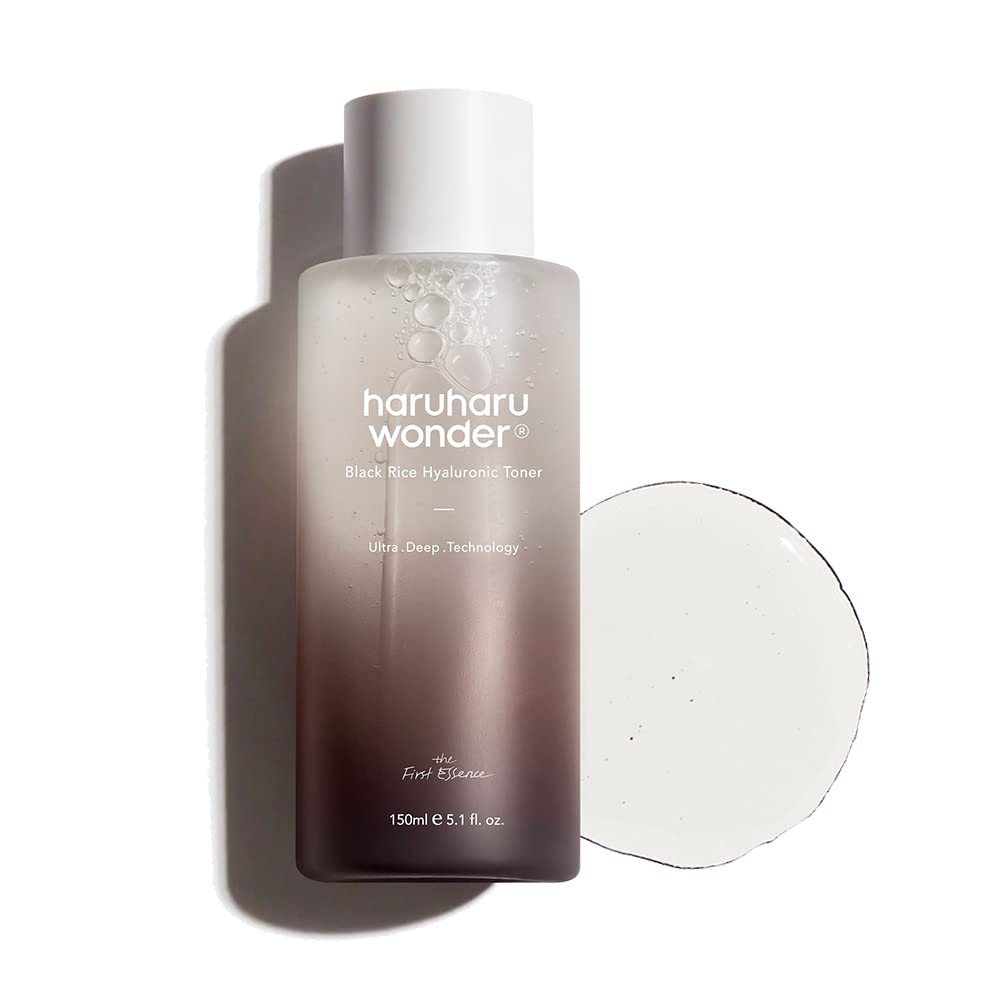 HARUHARU tonique noir riz, bouteille hydratante pour peau éclatante