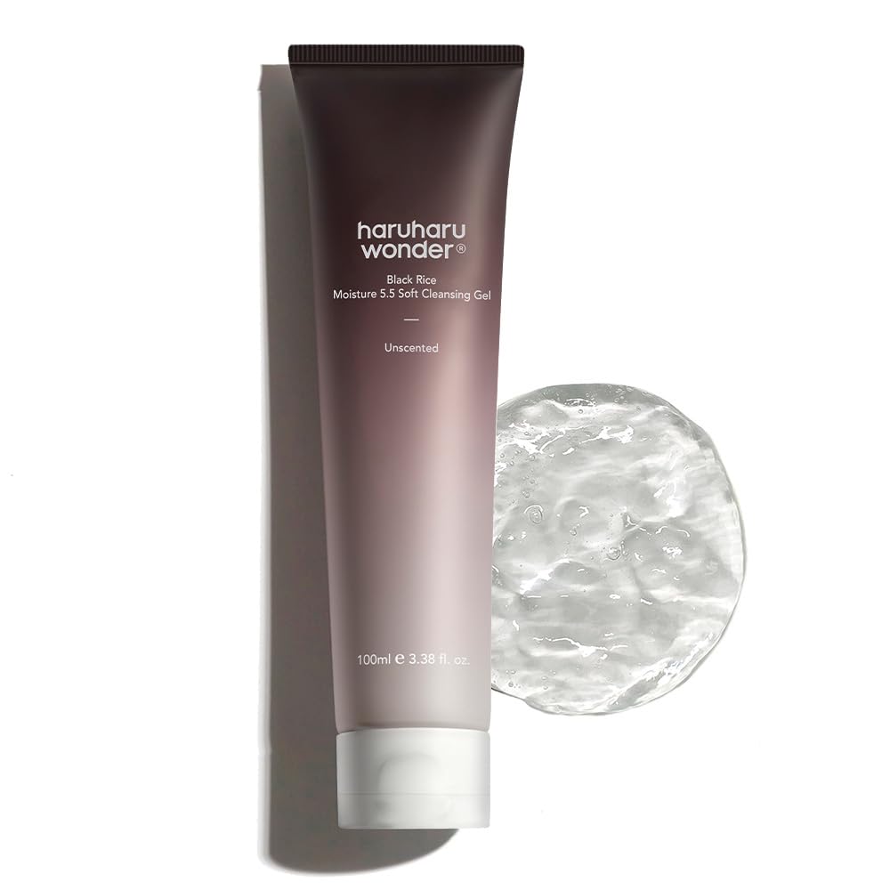 HARUHARU Wonder Black Rice Gel montre la bouteille pour un nettoyage doux et efficace.