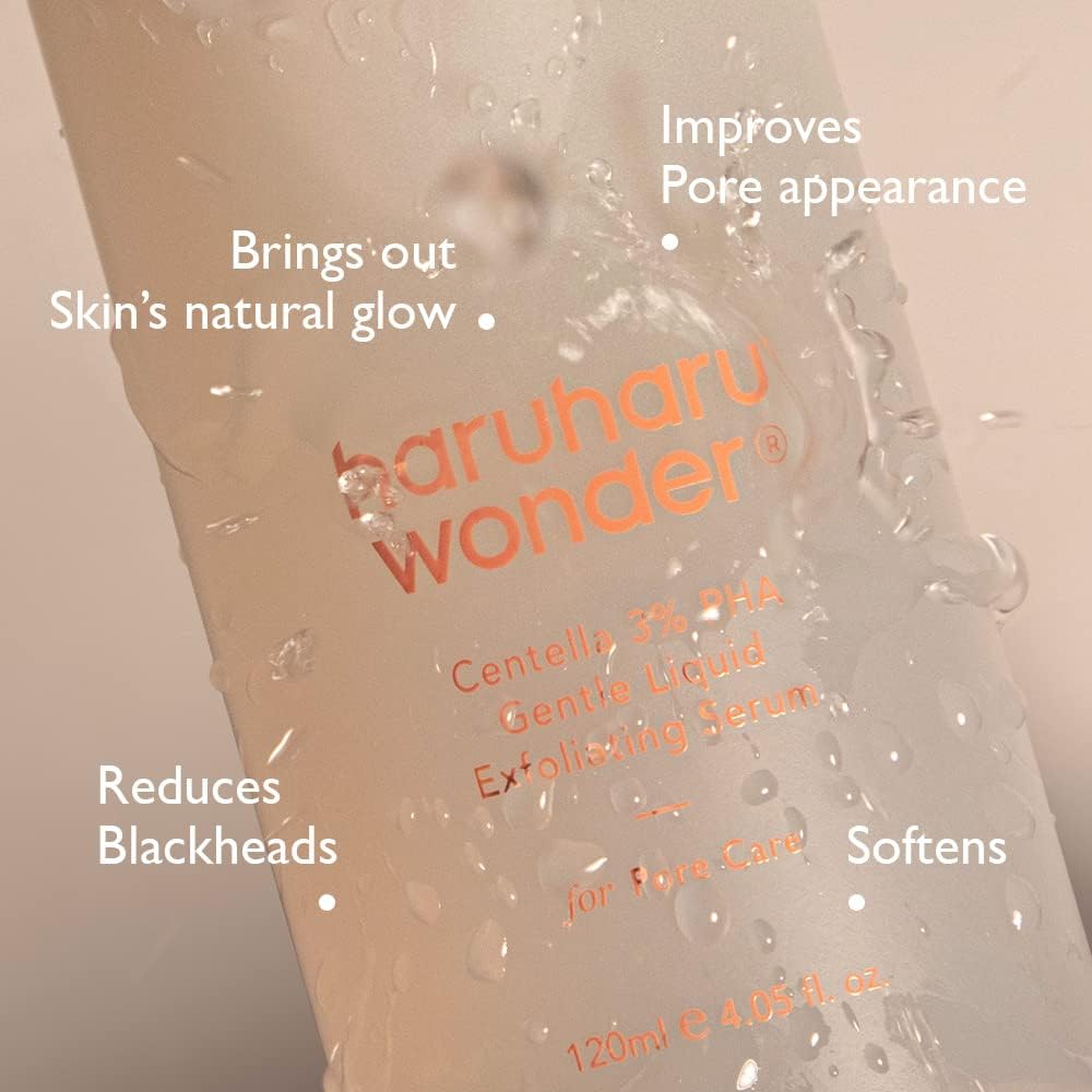 Texture liquide du sérum HARUHARU Centella 3% PHA sur peau