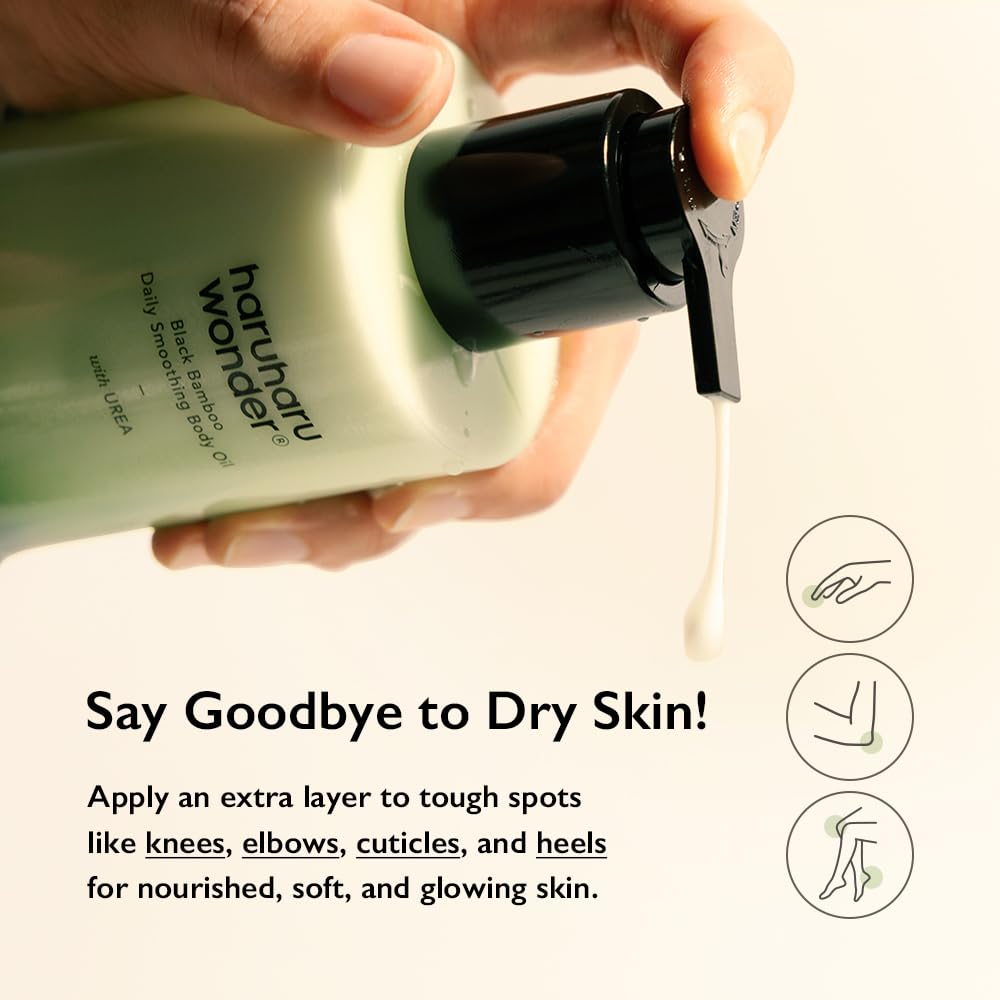 HARUHARU Wonder Bambou Noir – huile d’amande et argan pour la peau.