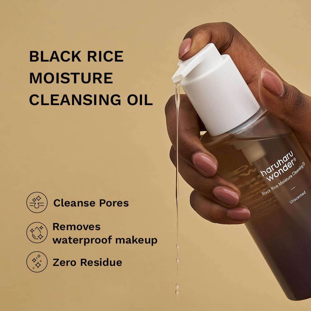 HARUHARU Wonder: texture soyeuse de l'huile, nettoie sans dessécher la peau.