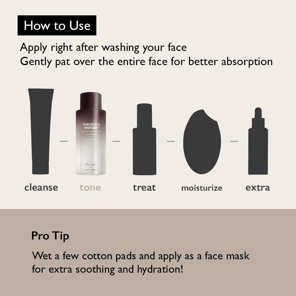 HARUHARU Wonder Toner, bêta-glucane apaisant pour confort cutané.