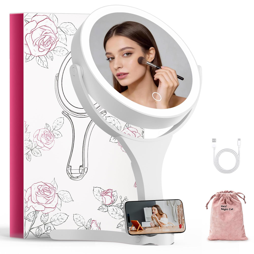 Hasipu miroir beauté 360° rotation pour utilisation polyvalente en voyage
