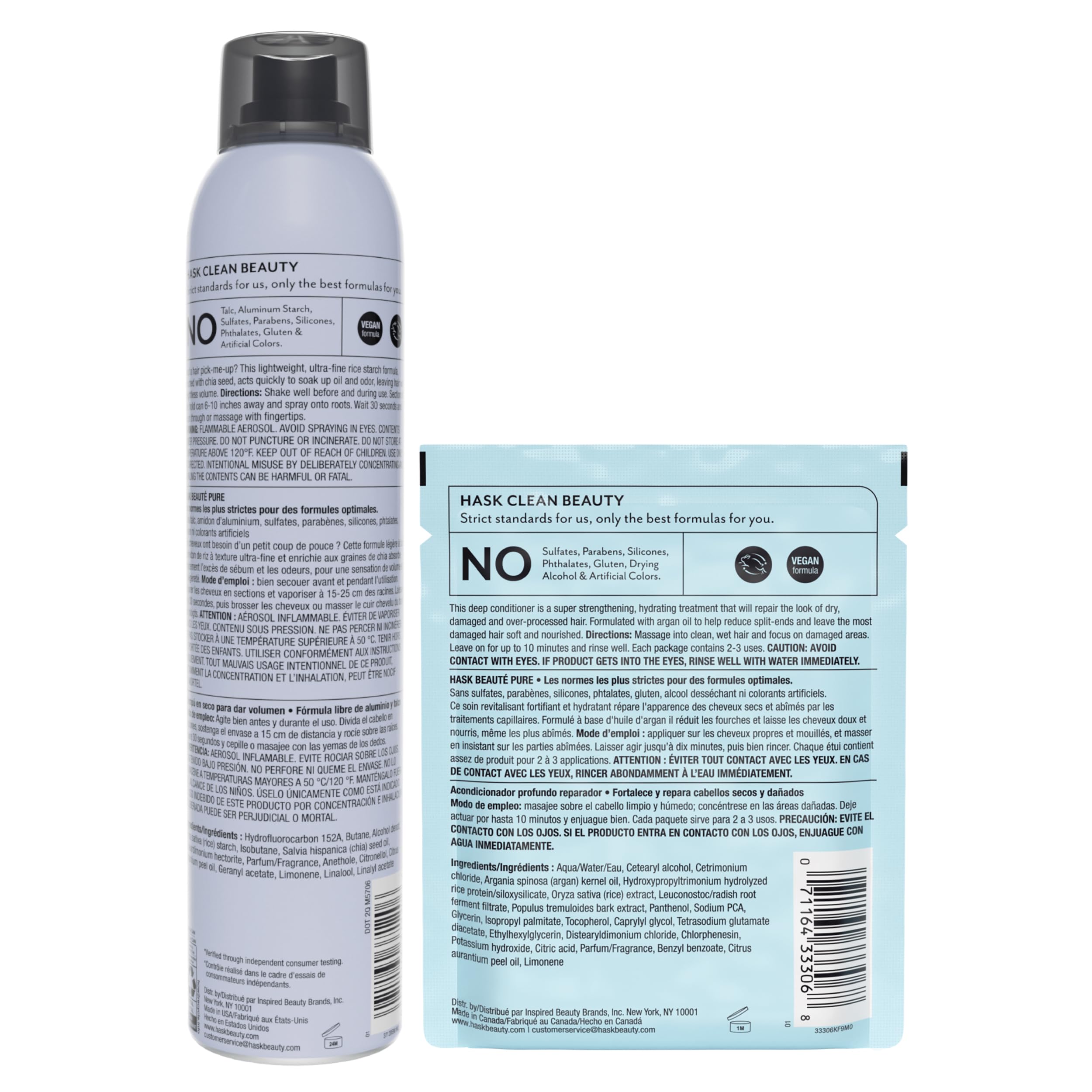 Application rapide du shampooing sec, volume immédiat
