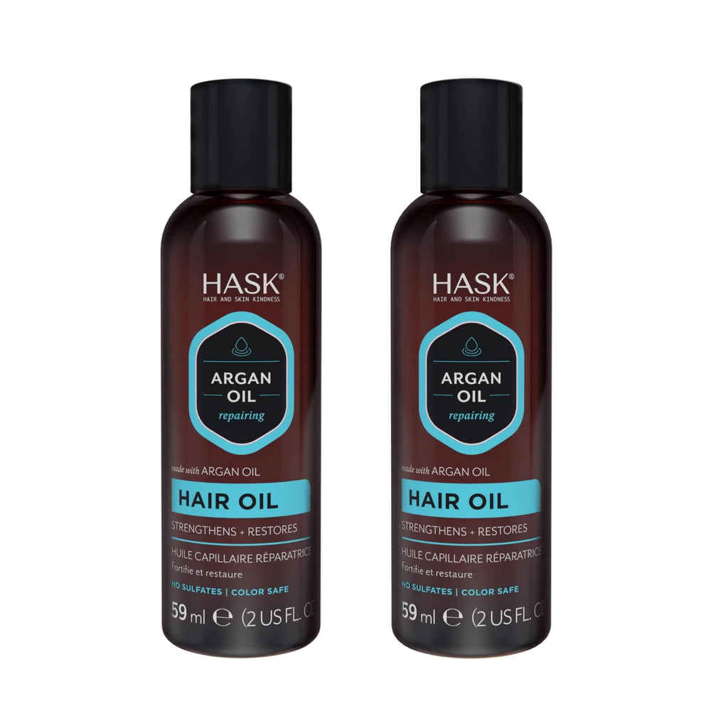 Application sur cheveux secs avec l'huile d'Argan HASK