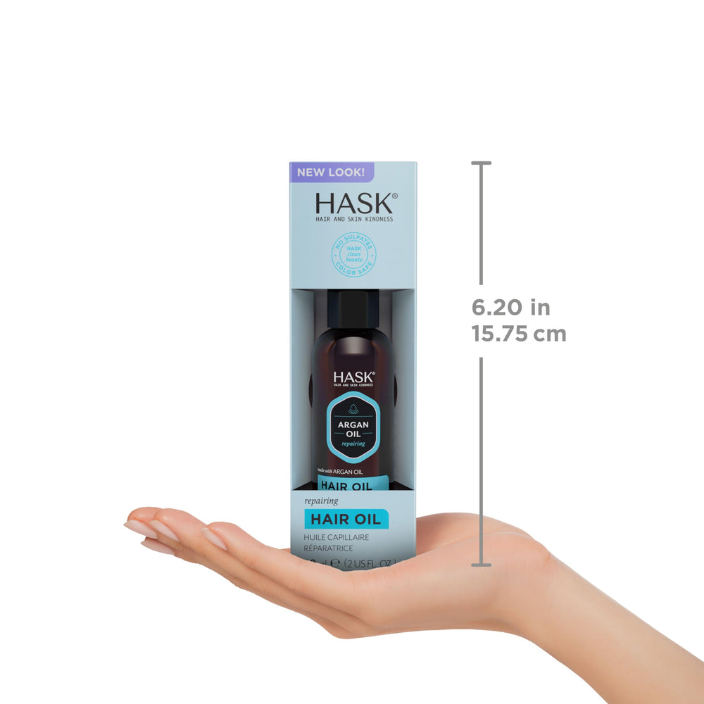 Goutte d'huile Argan de HASK en premier plan