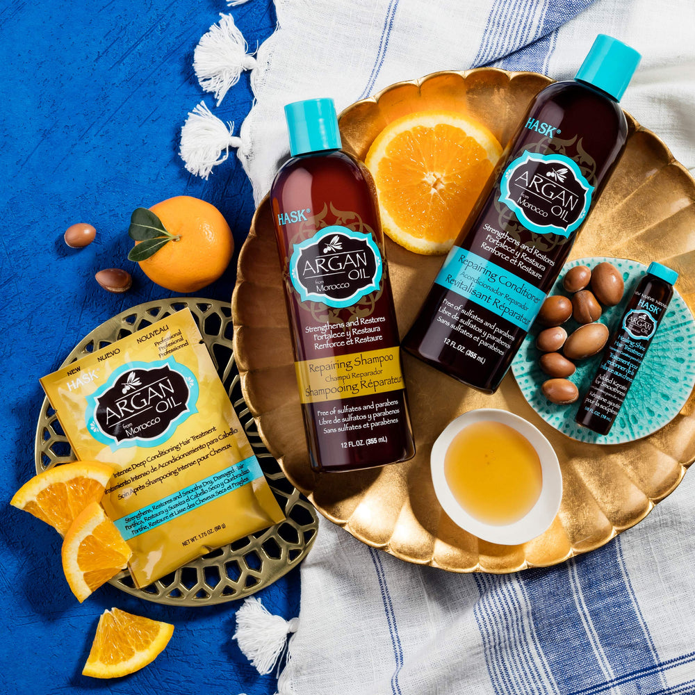 HASK Argan Repairing Hair Oil - pack de deux pour votre routine.