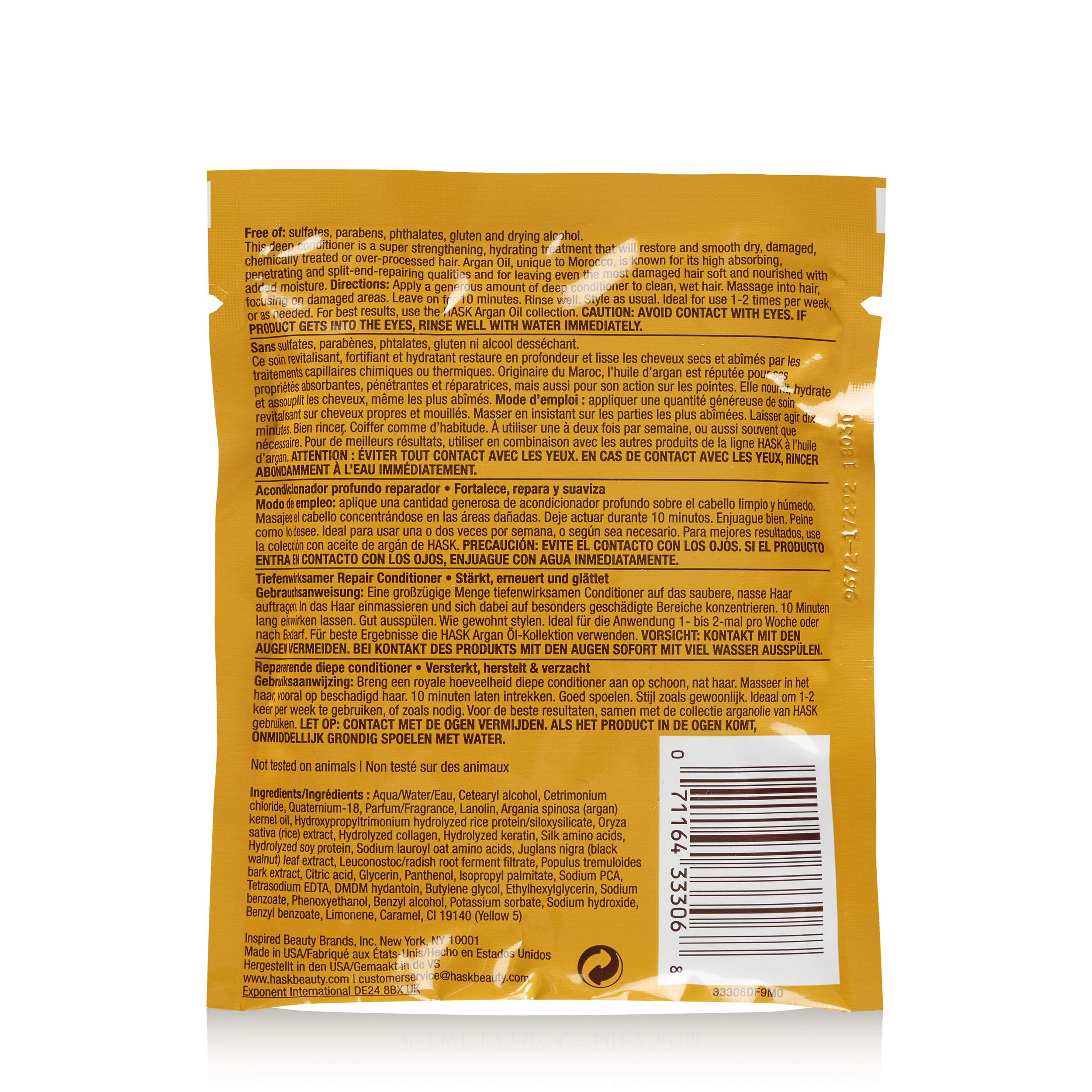 Sans silicones, sulfates, parabènes, phtalates, gluten et colorants artificiels.
