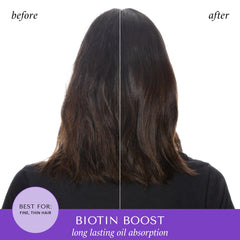 HASK Biotin Boost – association biotine et collagène pour mèches plus denses.