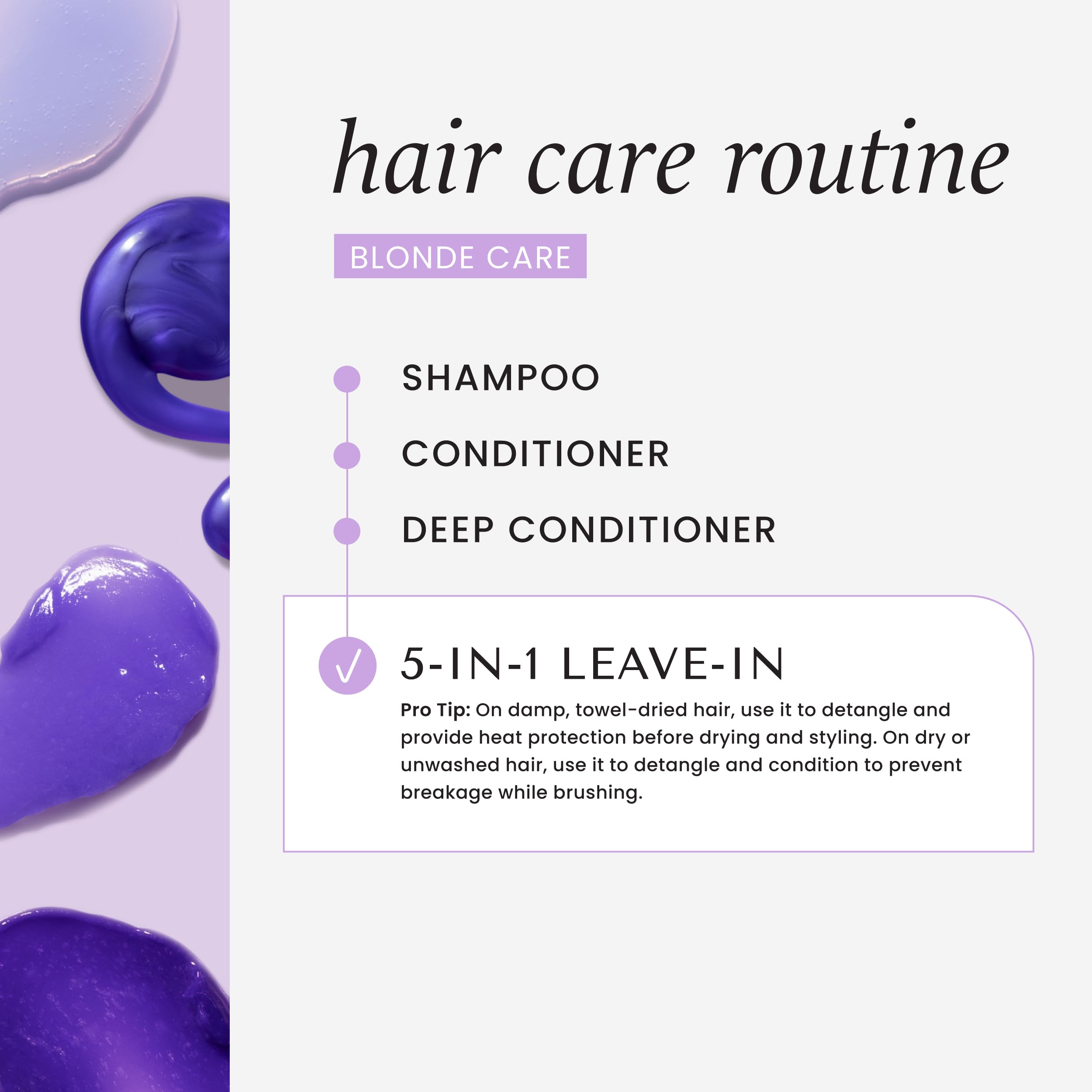 HASK Blond Care 5-en-1 sans silicones et sans sulfates pour cheveux délicats.