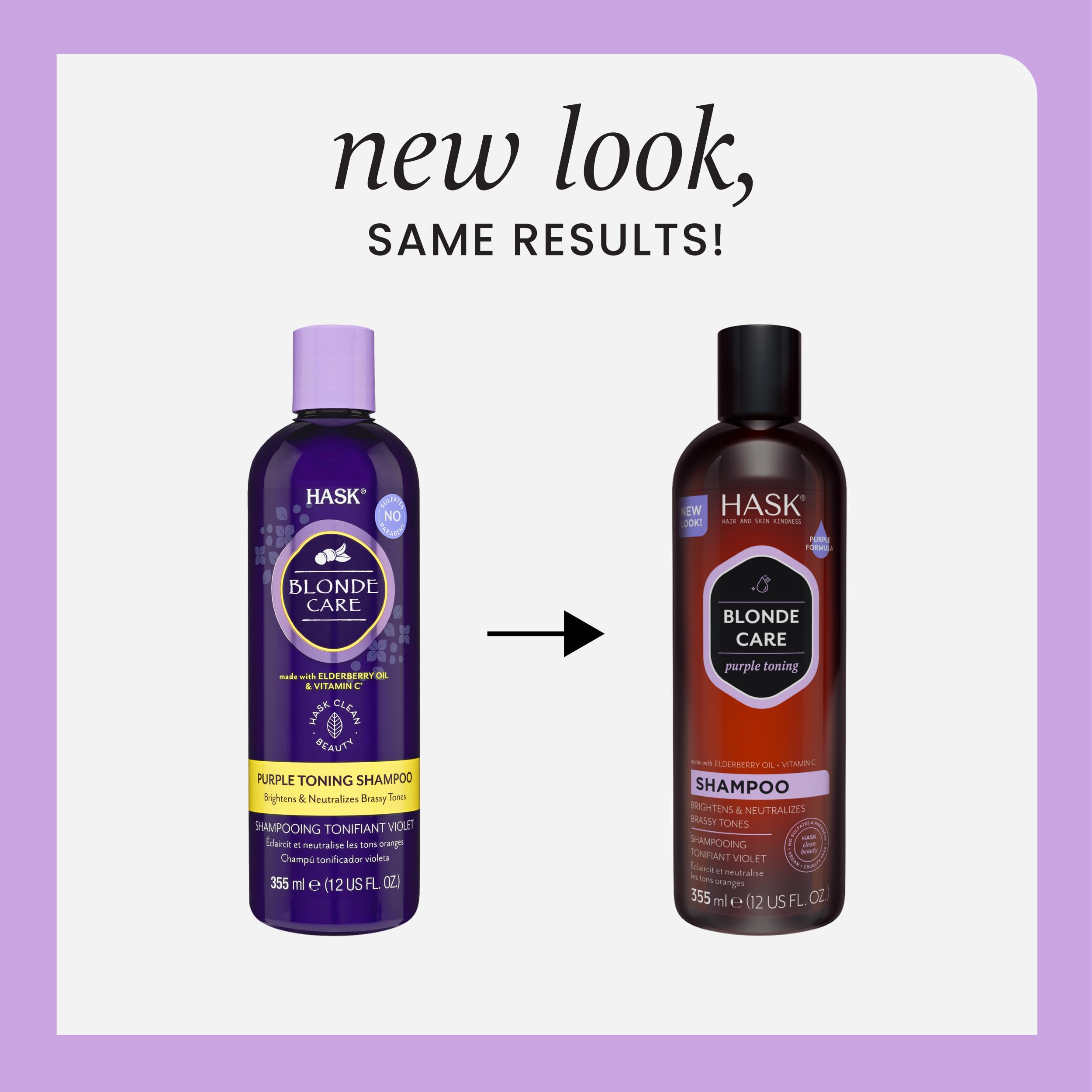 Après-shampooing HASK Blonde Care en bouteille, démêlage facilité pour longueurs blondes.